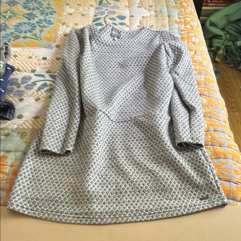 Joules Gray Long Sleeve Sheath Dress
